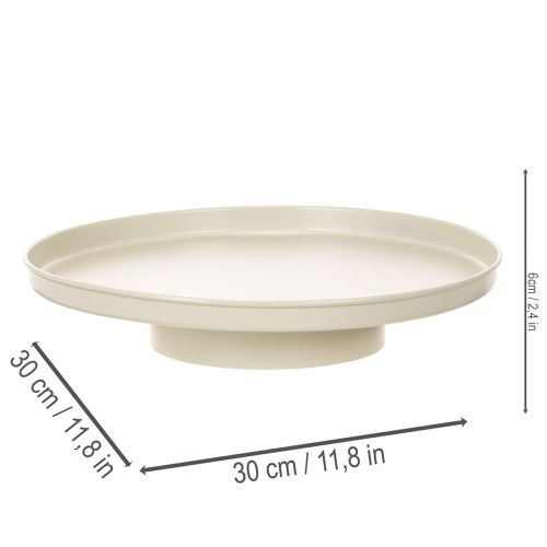 Koristeellinen tarjotin 30 cm metallinen lautanen kasvien koristeluun | Floristik24.fi