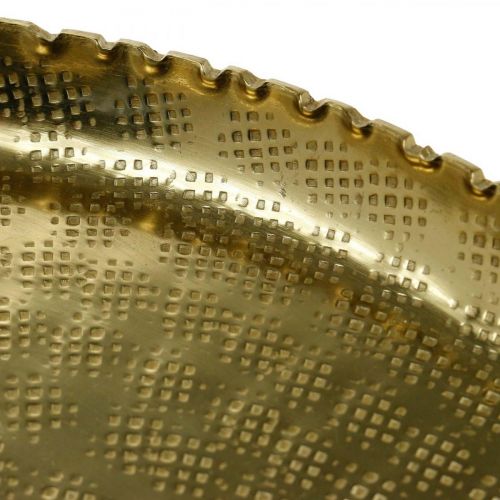 Koristeellinen tarjotin, metallilevy itämainen, pöytäkoristeet Ø25cm