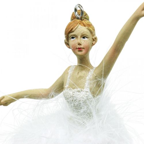 Floristik24 Puukoristeet Adventtikoristeet Ballerina riipus H12/12,5cm 3kpl