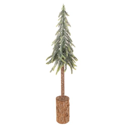 Tekokuusi, jääpinta, puisella jalustalla, talvikoriste, 60 cm ostaa | Floristik24.fi