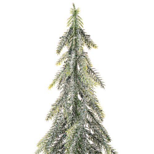 Tekokuusi, jääpinta, puisella jalustalla, talvikoriste, 60 cm | Floristik24.fi
