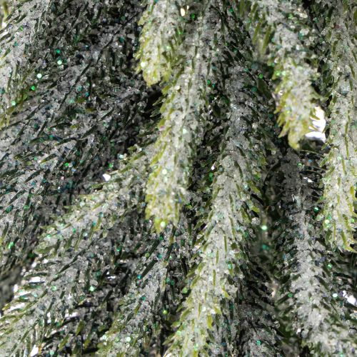Keinotekoinen kuusi, jäätynyt, koristepuu puisella jalustalla talvikoristeeseen ja jouluun, 75 cm | Floristik24.fi