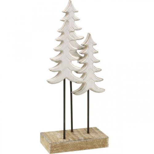 Joulukoristeita kuusipuu valkoinen jalustassa K28cm