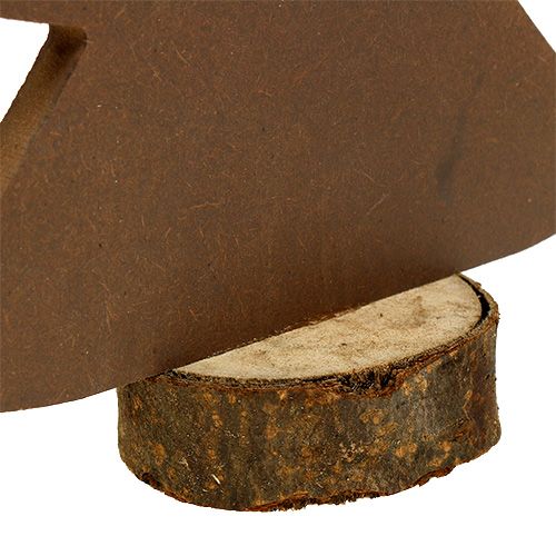 Floristik24 Kuusi valkoinen, ruskea puusta 21cm 4kpl