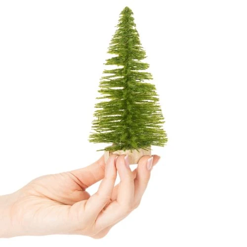 Tekokuusi puisella jalustalla, pieni, 16 cm, 6 kpl | Floristik24.fi