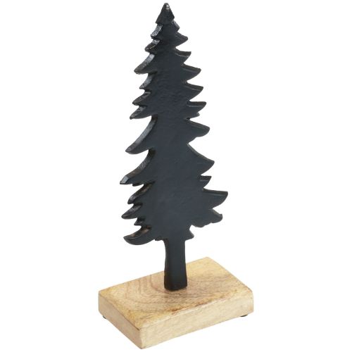 Joulukoristeet Joulukuusi puinen metallipöytäkoristelu H27cm