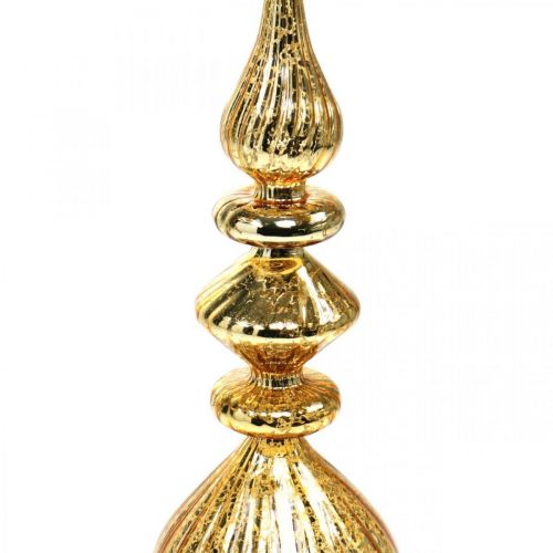 kohteita Puun latva kultainen joulukoristeet lasista Joulukuusen latva H35cm