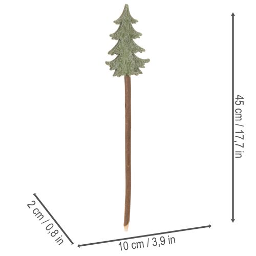 Koristeellinen joulukuusi varressa ruukkuihin ja korkeisiin asetelmiin, 45 cm, 6 kpl | Floristik24.fi