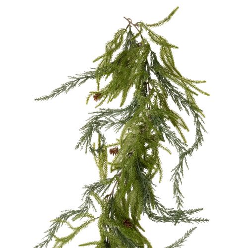 Keinotekoinen männynoksaseppele käpyillä adventtikoristeeseen 218 cm ostaa | Floristik24.fi