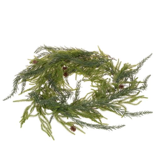 Keinotekoinen männynoksaseppele käpyillä adventtikoristeeseen 218 cm | Floristik24.fi