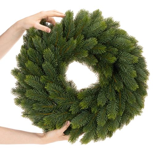 Keinotekoinen kuusenoksaseppele, vihreä, pyöreä, 50 cm | Floristik24.fi
