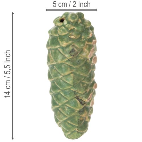 Keraamiset käpyjä, pöytäkoriste, syksy, 14 cm, 3 kpl | Floristik24.fi