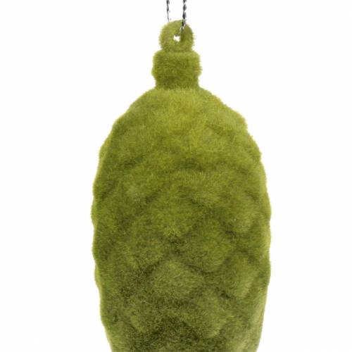 Floristik24 Koristekartioita flokoitu sammaleenvihreä 9,5cm/8cm 12 kpl