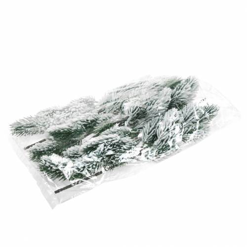 Floristik24 Vihreä kuusen oksa lumen peitossa 39cm 8 kpl