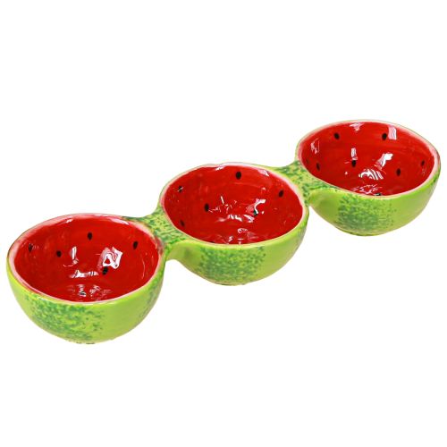 Tapassetti Vesimeloni-dippikulhot keraamiset 8,5×28cm 1kpl