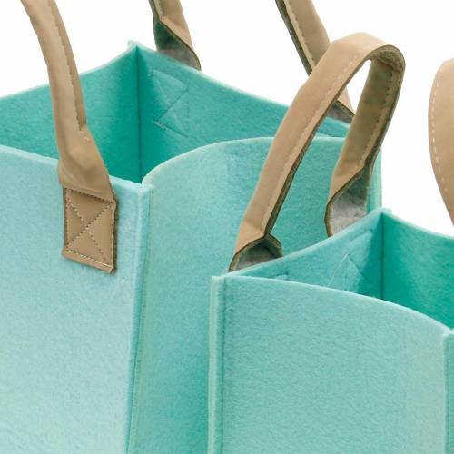Deco Cachepot Huopa Mintunvihreä Huopa kori kahvoilla Huopa Deco 2 kpl:n sarja