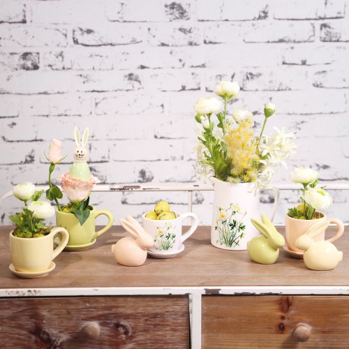 kohteita Kahvikuppi, koristeellinen pöytäkoriste tyylikkääseen huoneeseen kasveilla, 11 cm, 3 kpl