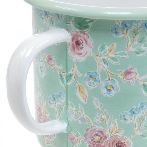 Planter Planter Cup emalikuppi Retro Deco Green Ø9,5cm K10cm