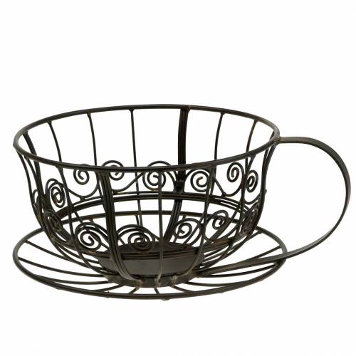 Floristik24 Koristekuppi tummanruskea Ø23cm K13,8cm