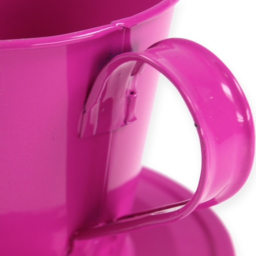 Floristik24 Koristeellinen kuppi lautasella. Ø12cm K10cm 8kpl.