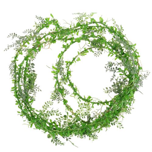 Keinotekoinen teelehtien seppele 3m