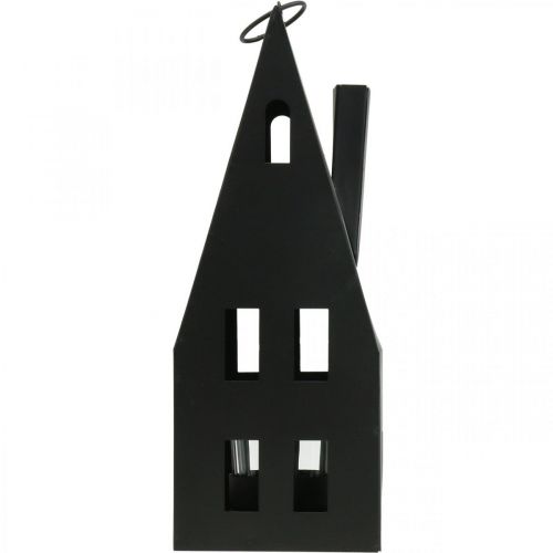 Floristik24 Tea light house, light house metalli musta Ø4.4cm K24cm