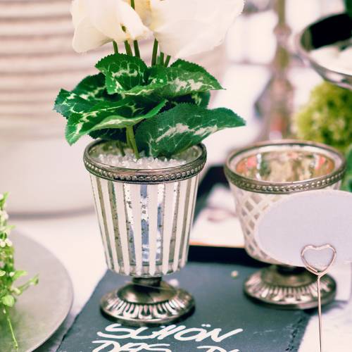 Floristik24 Lämpökynttilälasikupin viljelijän hopea H9cm