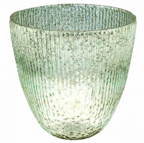 Kynttilä lasi lyhty sininen vihreä pöydän koriste lasi Ø21cm H21,5cm