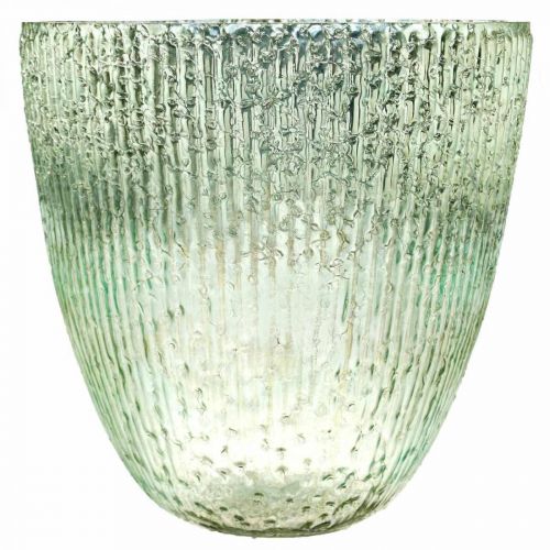 Floristik24 Kynttilä lasi lyhty sininen vihreä pöydän koriste lasi Ø21cm H21,5cm