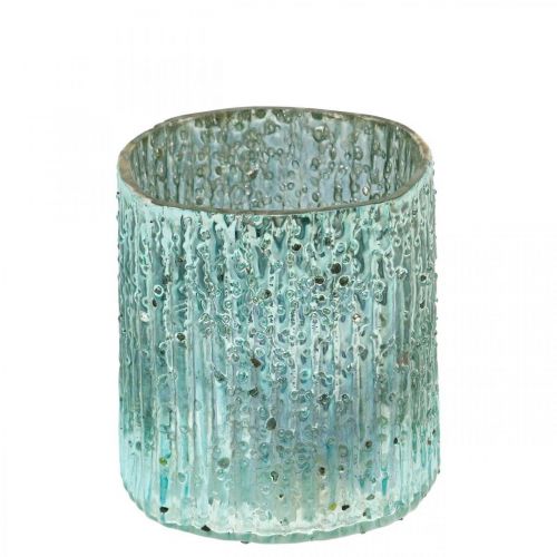 Tealight Jar Sininen tuuli valo lasi kynttilä koristelu 8cm
