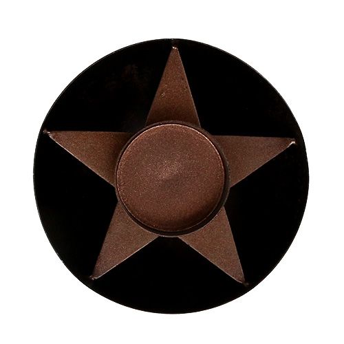 Floristik24 Kynttilänjalka ruskea Ø10cm K4cm