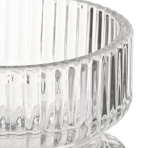 kohteita Kynttilänjalka uurrettu lasi koristekirkas Ø9cm K7cm 4 kpl
