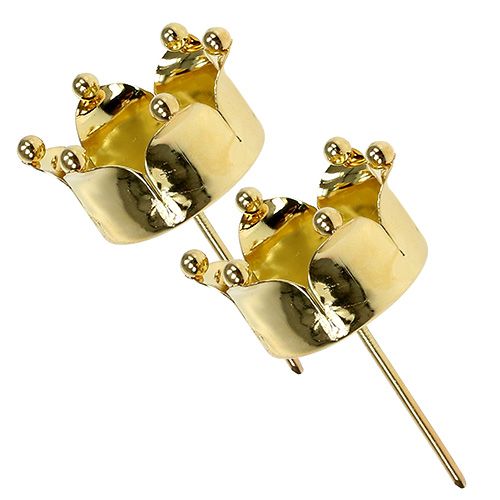 Teekynttilänpidike kruunukulta Ø4,8cm 4kpl