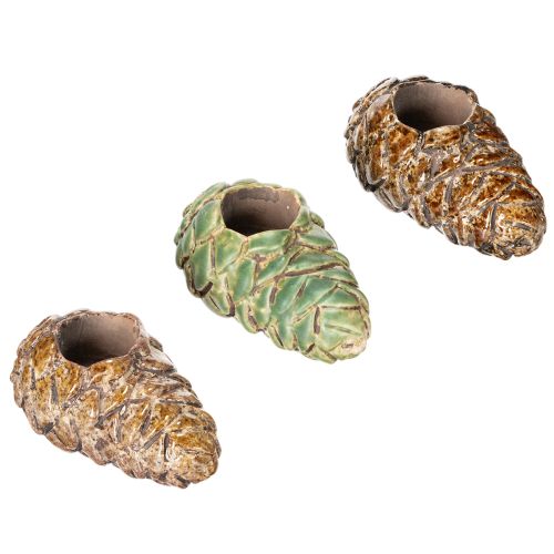 Tuikkukynttiläpidike, käpykuvio, kynttilänjalka, 8 cm, 3 kpl