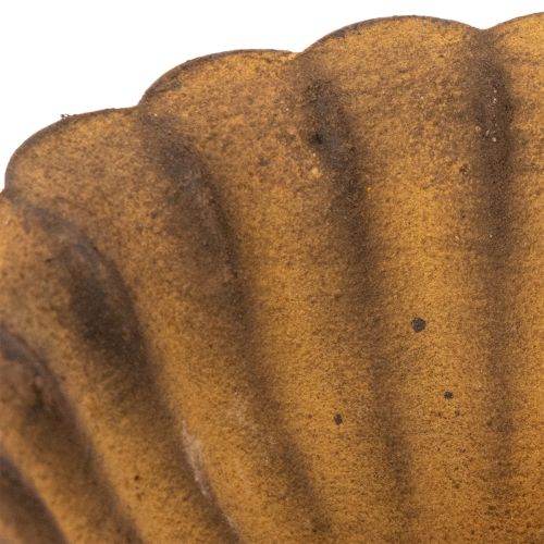 Vintage-tuikkupidike, pieni kulho, ruosteenvärinen metalli, Ø10cm, korkeus 4,5cm | Floristik24.fi