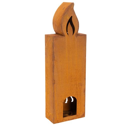 Jouluinen tuikkupidike, ruostunut metallinen kynttilänjalka, peura, 45x14cm | Floristik24.fi