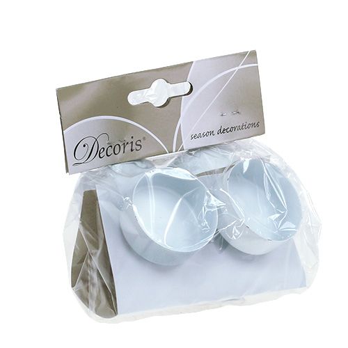 Floristik24 Lämpökynttilänjalka valkoinen Ø4cm L7cm 4kpl