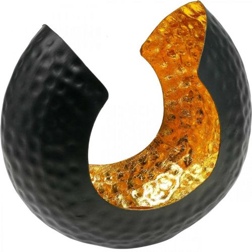 kohteita Kynttilänjalka musta kultainen pöytäkoriste metallia 19×11×17cm