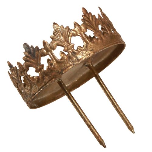 Floristik24 Kynttilänjalka kiinnitettäväksi kynttilälasilla kultaa Ø7cm 4 kpl