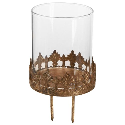 Floristik24 Kynttilänjalka kiinnitettäväksi kynttilälasilla kultaa Ø7cm 4 kpl