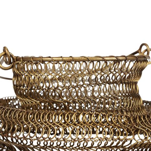 Floristik24 Kynttilänpidike metallinen messinki kierrätettävä puutarhalyhty Ø18cm