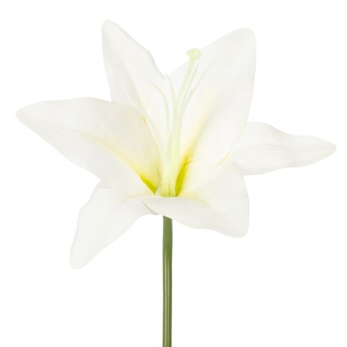 Keinotekoisia valkoisia tiikerililjoja maljakoihin ja asetelmiin, 29 cm 6 kpl:n kimppu