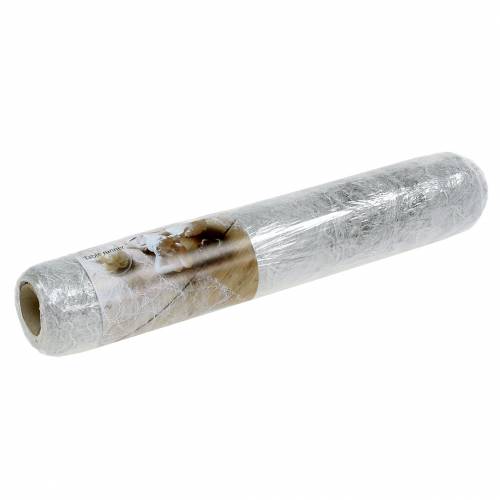 Floristik24 Pöydännauha pöytäjuoksu hopea 30cm 25m