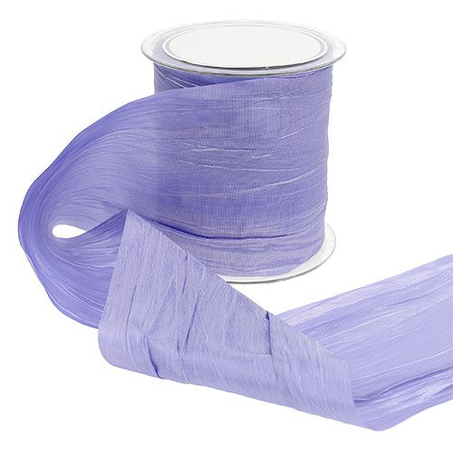 Floristik24 Pöytä nauha Crash Lilac 100mm 15m 15m