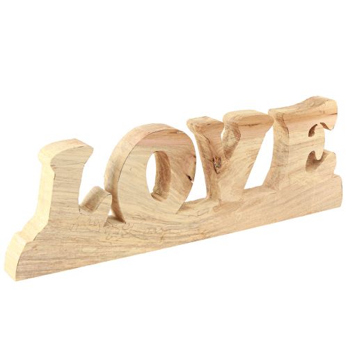 kohteita Pöytäkoristepuinen teline “Love” luonnonpajupuuta 60×19cm