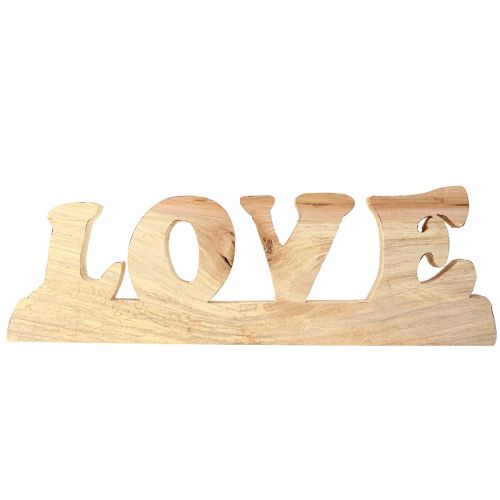 kohteita Pöytäkoristepuinen teline “Love” luonnonpajupuuta 60×19cm
