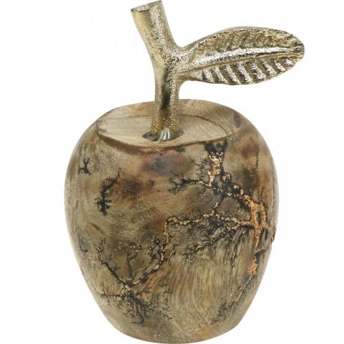 Floristik24 Pöytäkoristelu puuomena Puukoriste deco-omena H13,5cm Ø8cm 2kpl