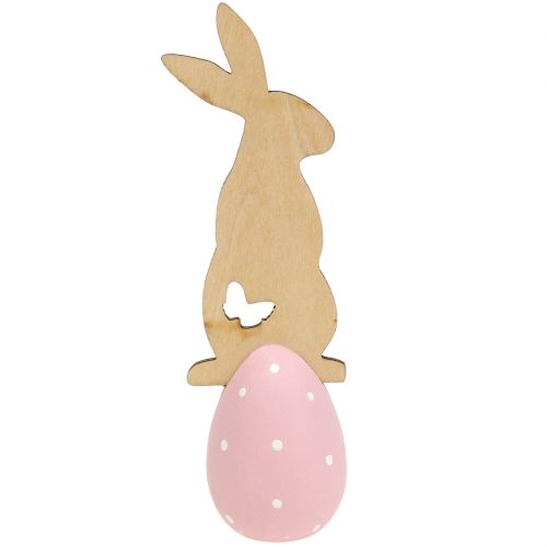 Floristik24 Pöytäkoriste pääsiäismuna pupulla 9cm - 12cm 2kpl