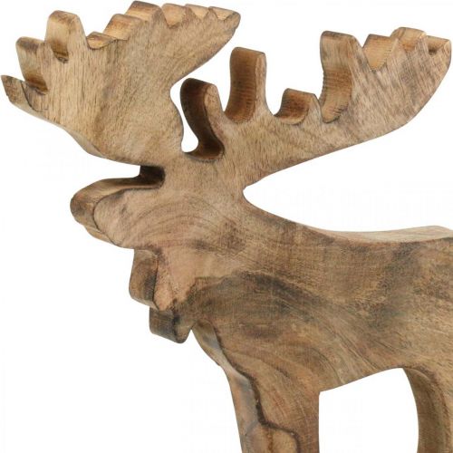 Floristik24 Pöytäkoristelu Joulukoristelu hirvipuinen teline dekohirvi H27,5cm