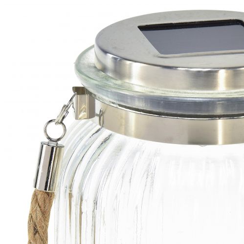 Floristik24 Pöytäkoriste aurinkoparvekkeen riippuvalaisin lämmin valkoinen Ø11cm K16cm